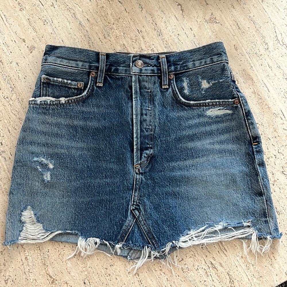 Agolde Quinn Denim Skirt